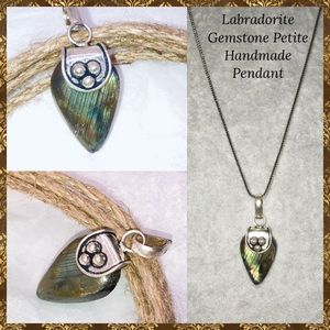 Petite Labradorite Gemstone Handmade Boho Pendant